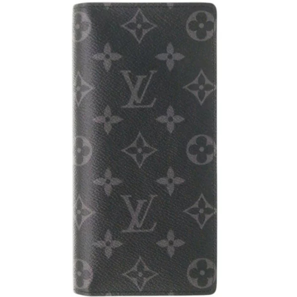 Louis Vuitton Portefeuille Brazza Monogram Eclipse Black Long Wallet LV